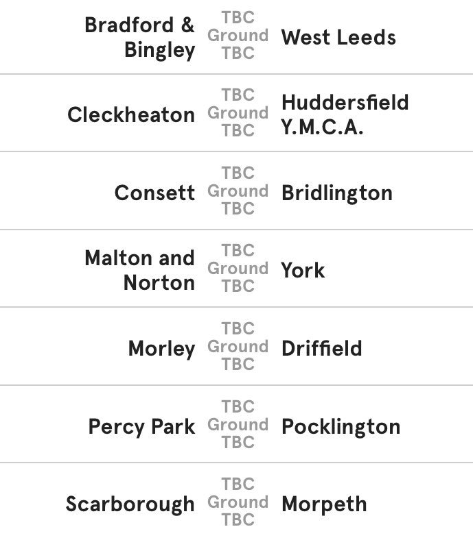 This weekends fixtures! Can <a href="/ConsettRFC/">Consett Rugby Club</a> and <a href="/BEESRUGBY/">Bradford & Bingley RFC</a> get a much needed W?