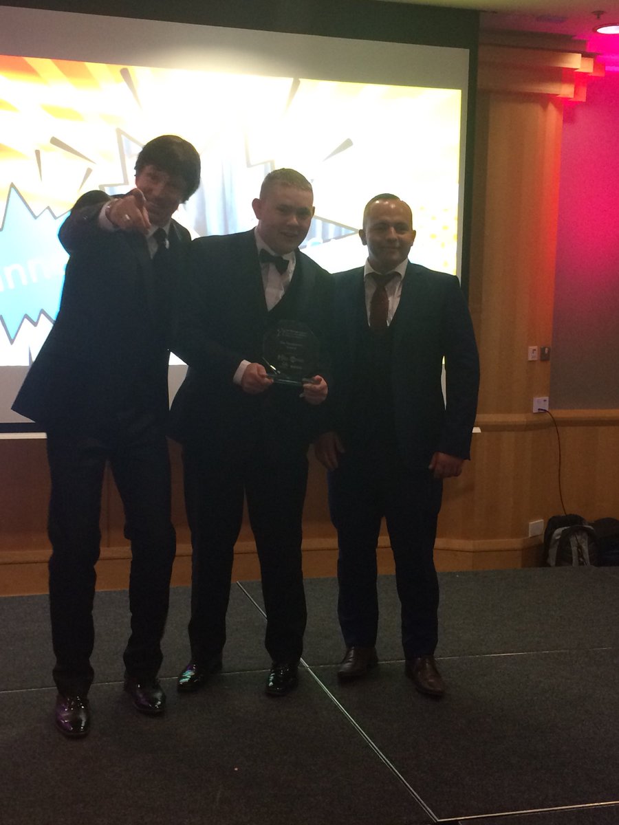 Well done to Jamie Dunlop and Gary Finlay Arches Care Home for the Newcomer Award @NI LD and Autism Awards Hilton Hotel Belfast#proud Regional Manager😄