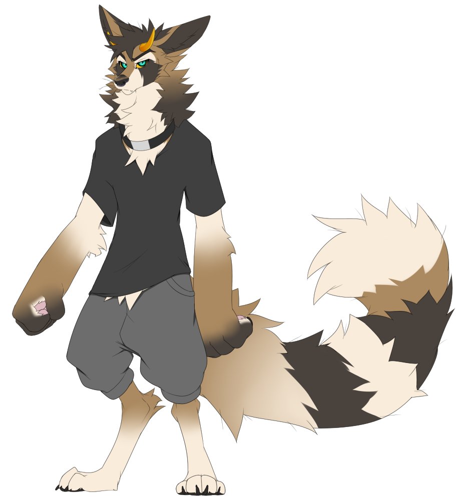 Finally managed to sit down and try drawing something for myself again! Here's a lined and colored version of what I guess would be my fursona. I've never made a full ref sheet for myself and would like to commission people someday so it's best I start making one now!