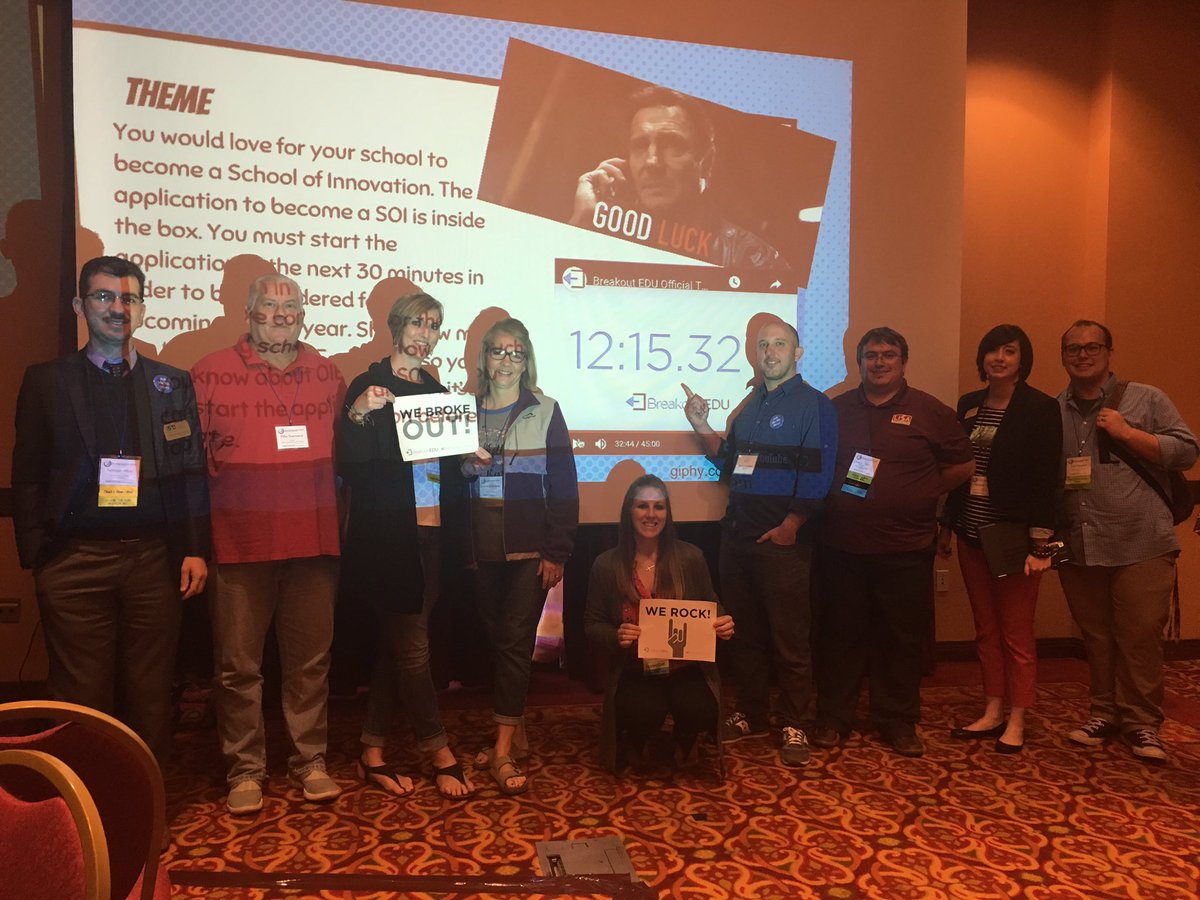 They broke out with 12 minutes left! BreakoutEDU fun at the Education Innovation Summit  #InnoEd2018