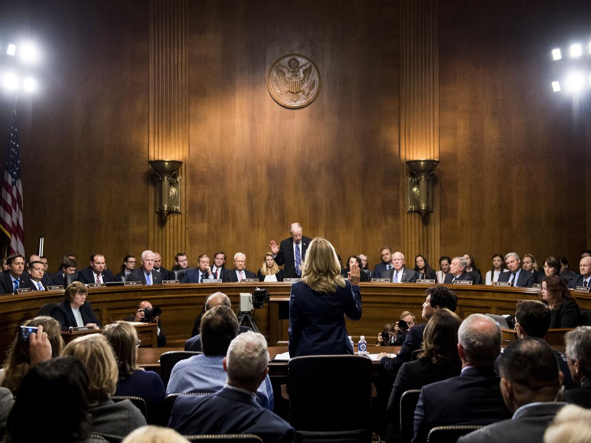 business's tweet photo. PHOTOS: Christine Blasey Ford and Brett Kavanaugh testify in Washington https://t.co/6kpEZbE7cP https://t.co/4b702R4Tkb