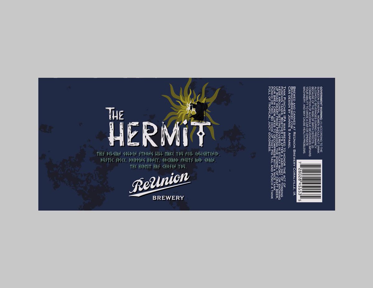 ReUnionBrewery's tweet photo. Limited can release coming soon! #TheHermit #Hermit #BelgianStrong https://t.co/JvlqGzMPJU