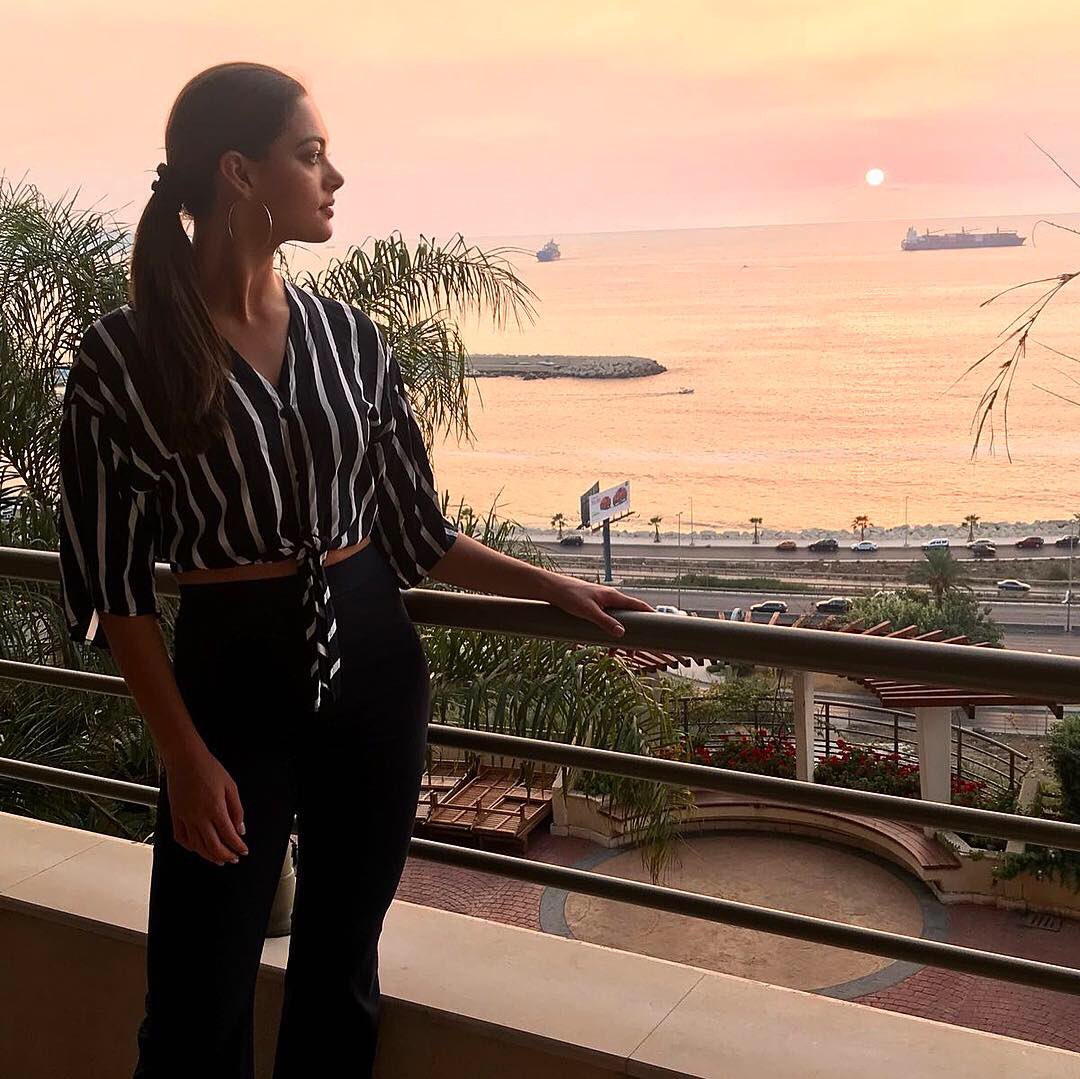 MissUniverse's tweet photo. Warm sky, warm welcome. #MissUniverse has arrived! 🇱🇧 #Lebanon https://t.co/hTw5WWAAbh