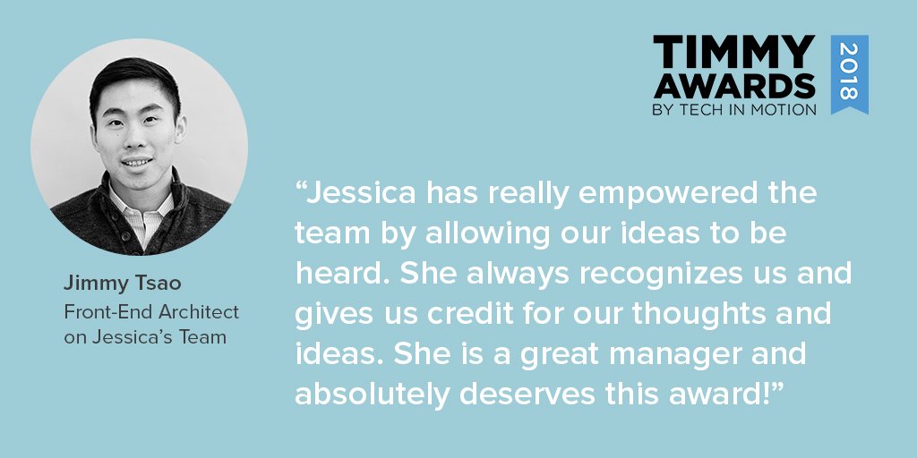 OneNorth's tweet photo. Less than a week left to vote @jessdejong Best #Tech Manager in the @Tech_in_Motion #TimmyAwards! Please throw her a daily vote from now until 10/3 to show your support. https://t.co/tL9zkSSbwU https://t.co/hwZEhko1gu