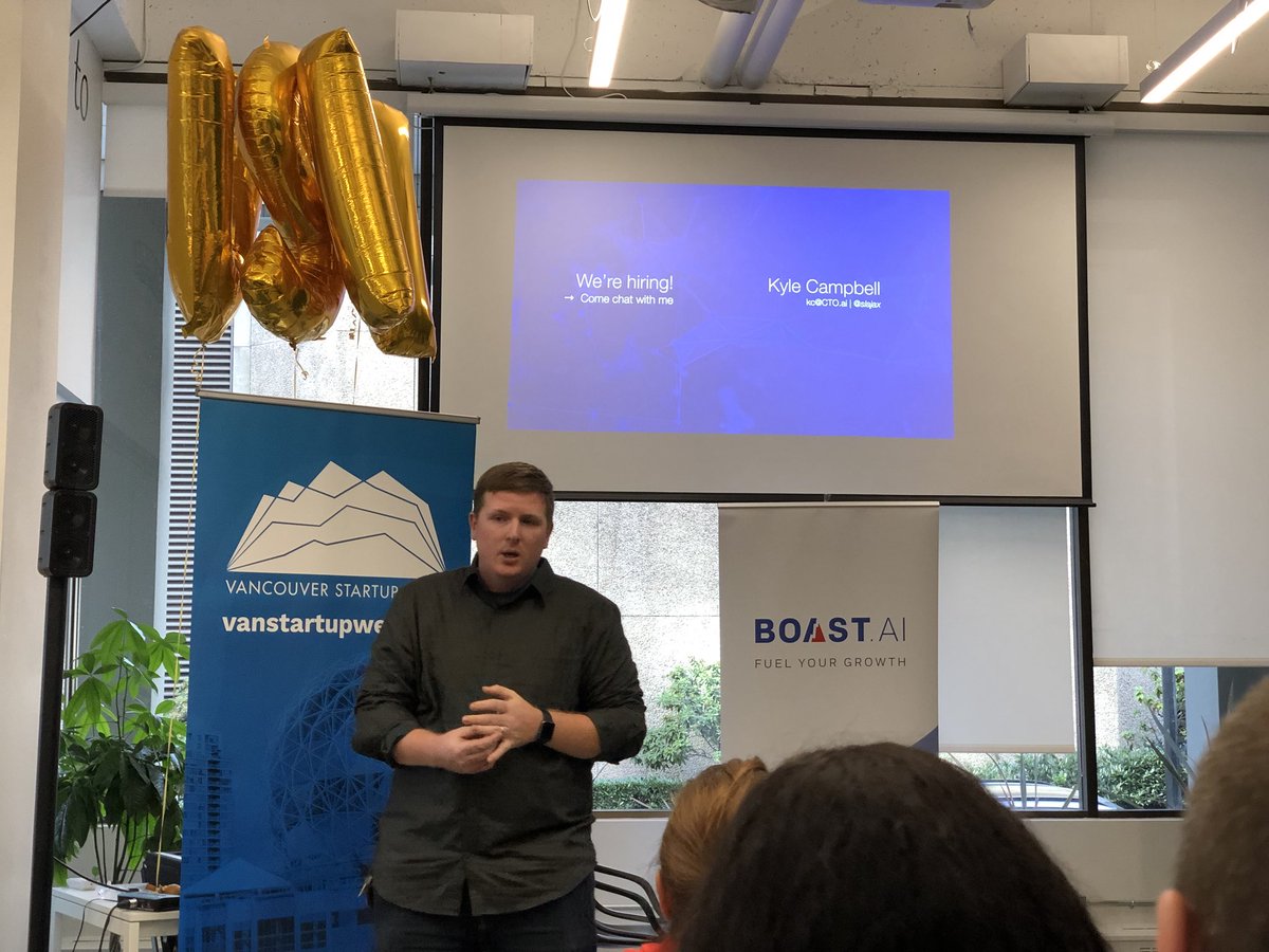 ianychan's tweet photo. @slajax founder of @CTO_AI imparting wisdom on how to build an overnight success in 20 years #VSW2018 https://t.co/GHKaL9trj0
