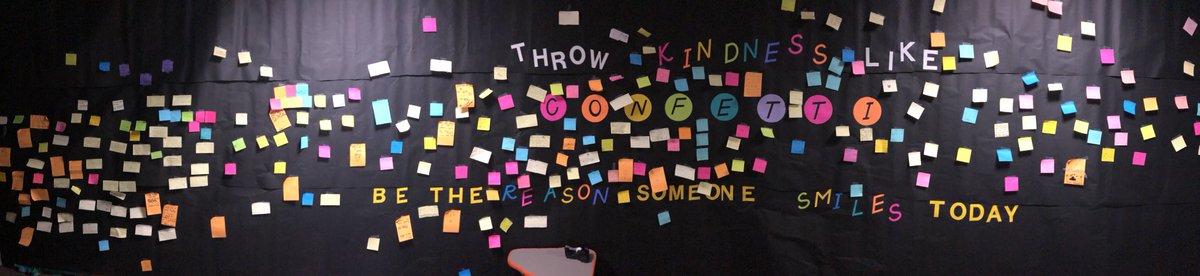 Our Compliments Wall is filling up! Such a source of positivity and joy for our school community! #StartWithHello <a href="/sandyhook/">Sandy Hook Promise</a>