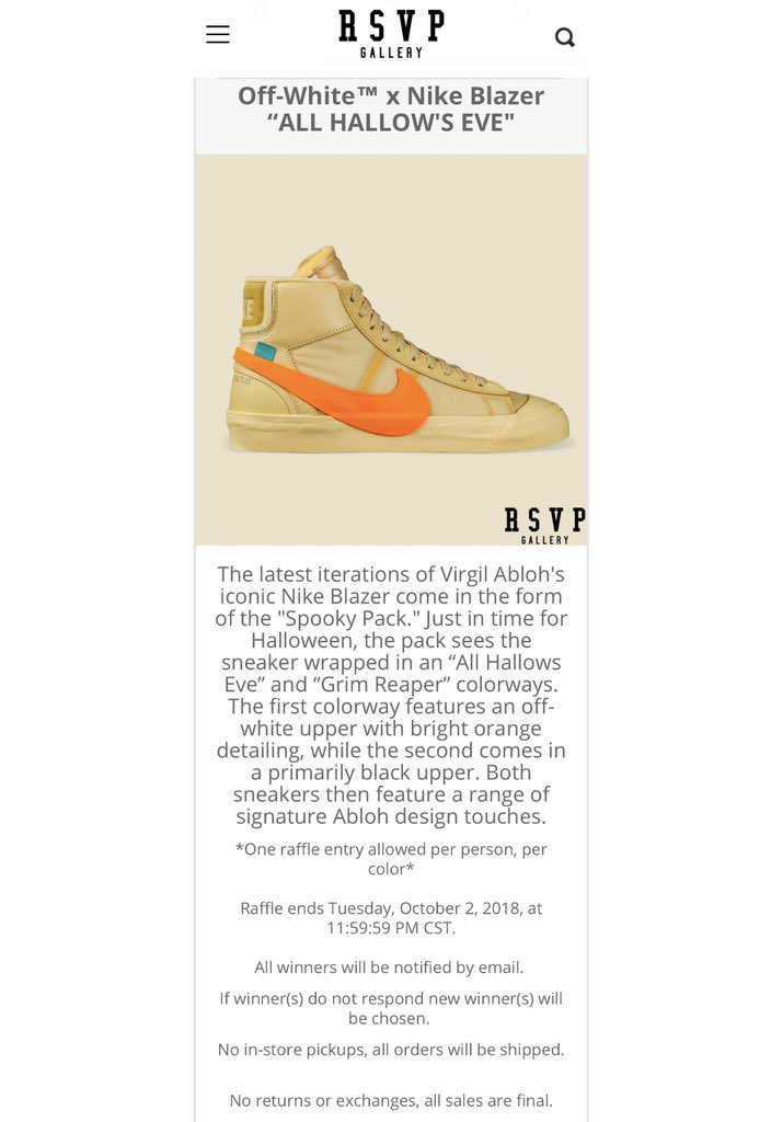 off white blazer raffle
