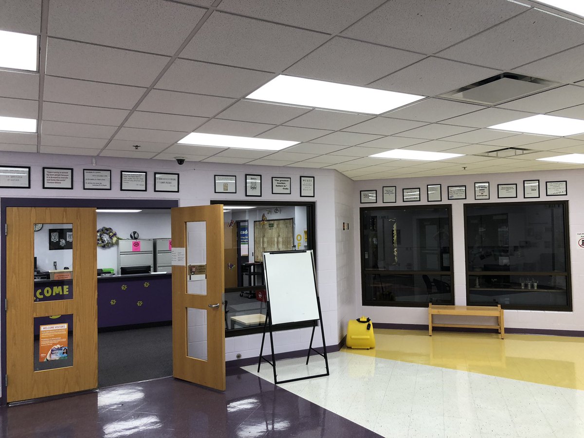 ItsMsHilbert's tweet photo. At the start of the year, teachers @WRMSWolves picked a quote that meant something to them...culture committee finally got around to hanging them....kind of obsessed!! @MrsDarrWRMS @T_Scherbauer #PrideInOurPack #ReynProud https://t.co/F8j0mz4it5