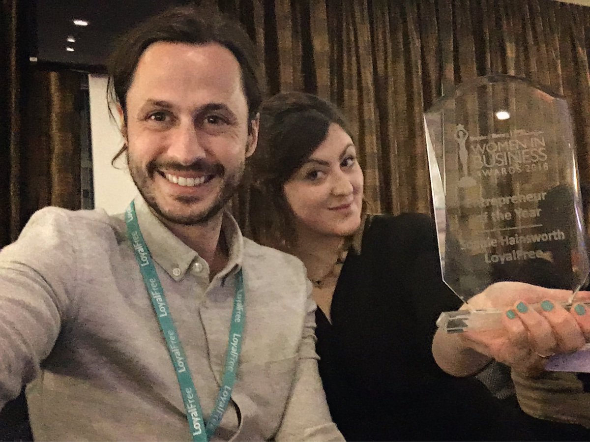 loyalfreeapp's tweet photo. Sheβs only gone and won! Congratulations to LoyalFree Co-Founder Sophie for taking home the Entrepreneur of the Year award! #leicestermercury #LMWIB #winning @leicslive @FSBEastMids @EntrepreneursGB @LestaHour @LESDevelopment @LeicesterTigers https://t.co/QRpkL6Tzyj