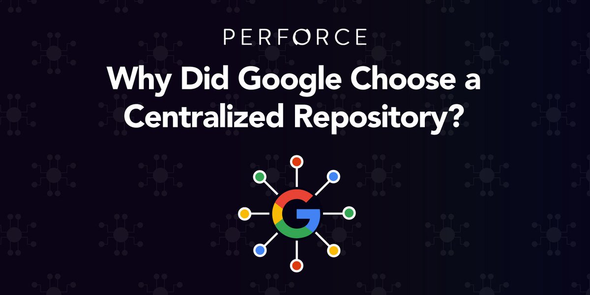 perforce's tweet photo. Google has the money to create any type of repository. So why did they choose a centralized repository? Find out if their reasons are relevant to your team >> https://t.co/queebdmlY3
#centralrepository https://t.co/GnqJeJxuy4