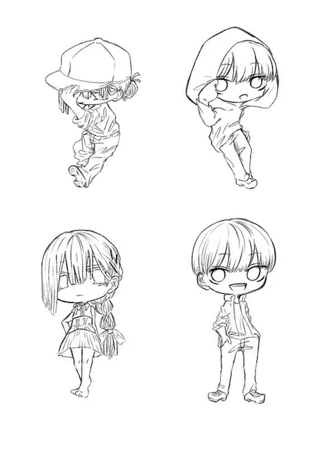 線画だけ見せちゃうよ可愛いでしょ褒めていいよ 