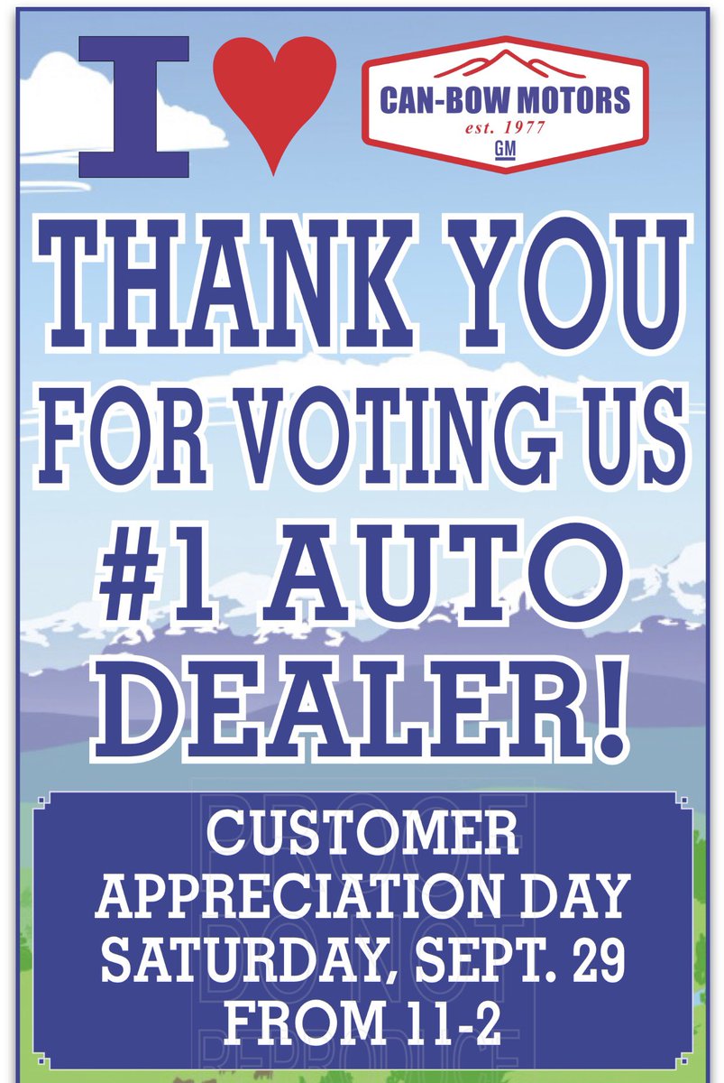 WolfeCanmore's tweet photo. THANK YOU #BOWVALLEY
For voting us the best #AutoDealer in the #Bow
Join us Saturday for a #free
#BBQ #Teamcanbow https://t.co/904I0C0GeS