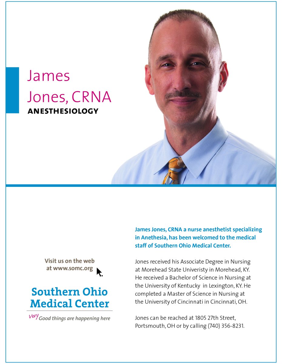 We're excited to welcome James Jones, CRNA to the team at SOMC!