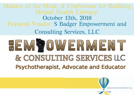 #FeaturedVendor The purpose of SB Empowerment is to provide culturally sensitive, trauma focused counseling and professional education to the community. They work to empower clients through education, establishing goals and self exploration.
#PathwaysTowardPeace #MattersoftheMind