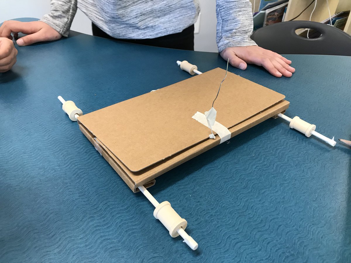 mrcoteclass's tweet photo. Today we learned about the simple machine known as the wheel and axle. It helps us reduce the force of friction quite efficiently! We noticed that it’s important to distribute the weight of the load evenly, to align the wheels, and reduce friction between the parts of a vehicle. https://t.co/uVKnEwMgd8