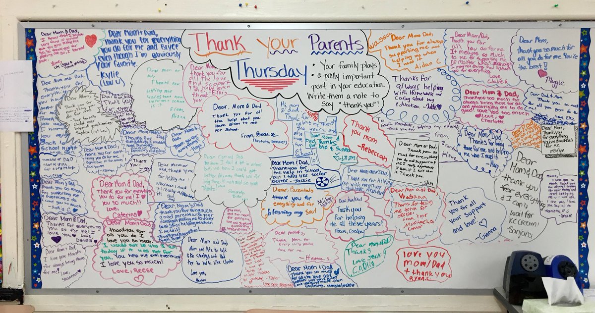 MissMorrisLAL's tweet photo. Looking forward to meeting all the 7th grade parents @ Back-to-School Night! #thankyourparents #graffitiboard #7thgraderocks @WeAreMPSD https://t.co/h6FXTT0eRm