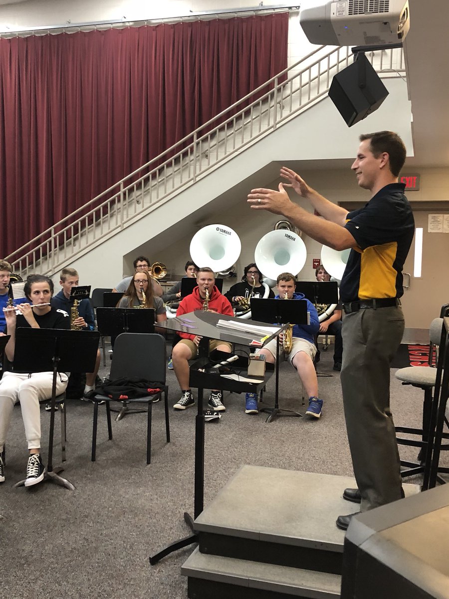 Dr. Black from Franklin College working with the Roarin’ Regiment.  Franklin College Homecoming Saturday kickoff 1:30pm