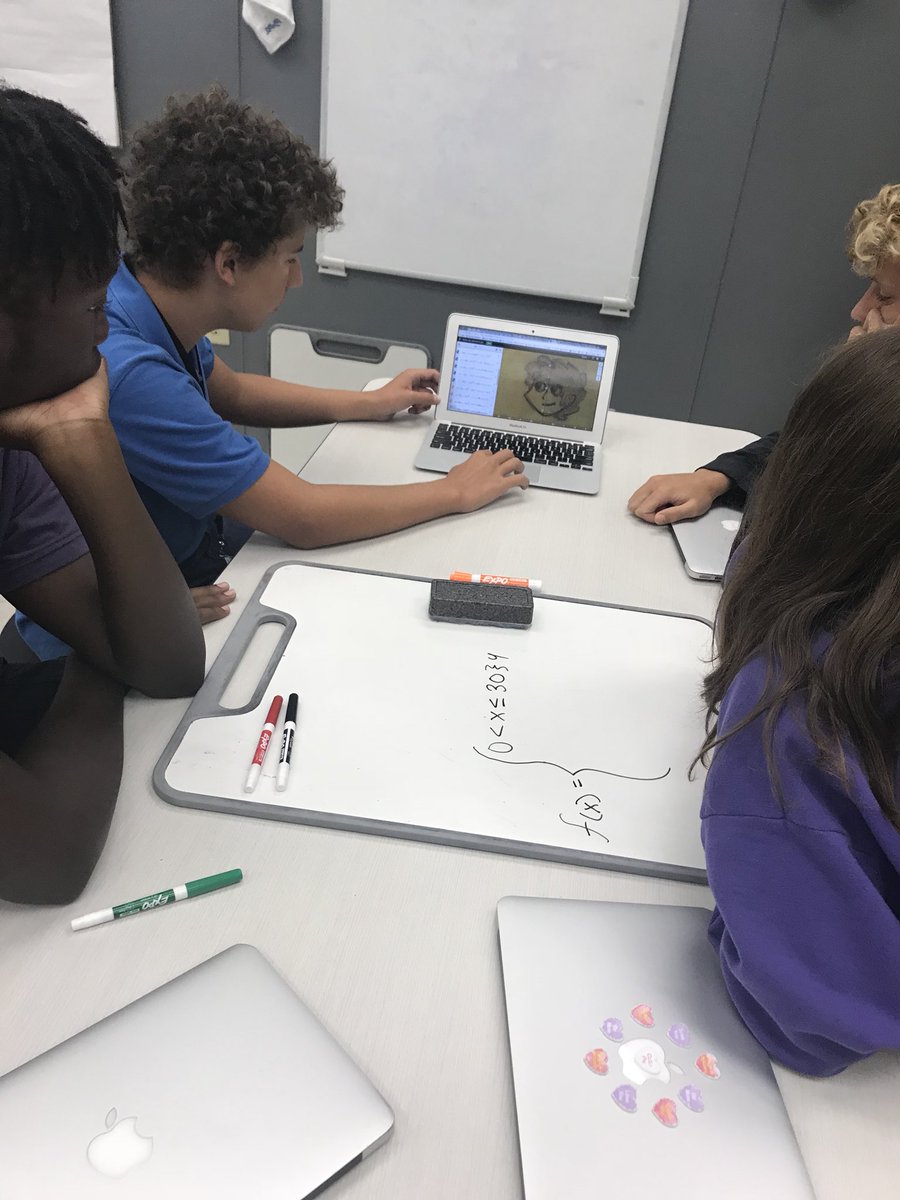 Alg 2 Ss getting peer feedback on their desmos art pieces. All while working with function transformations, and piecewise functions.
Day 34/180