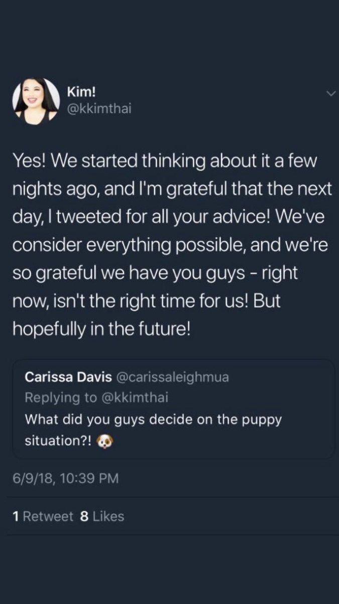 kkimthai's tweet photo. love being a hypocrite because now i have TWO DOGS 😍 https://t.co/Czc4vGdmW4