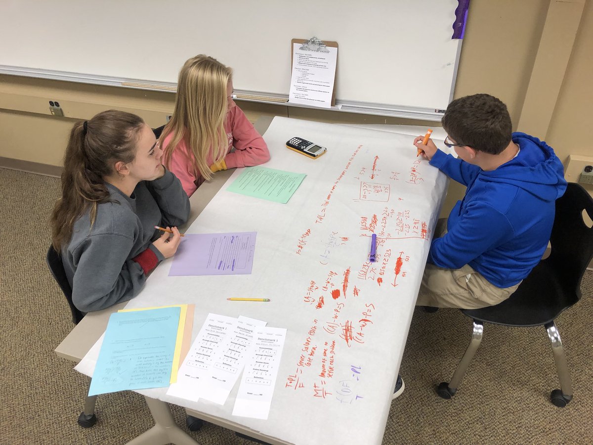 FCMathLAB's tweet image. Benchmark tasks today! No assistance from teacher from start to finish. #MtBos