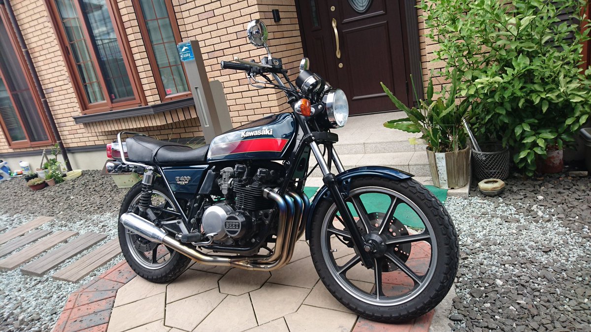 モリワキチタンモナカマフラーz400fx・z550fx・ゼファー・ゼファーχ