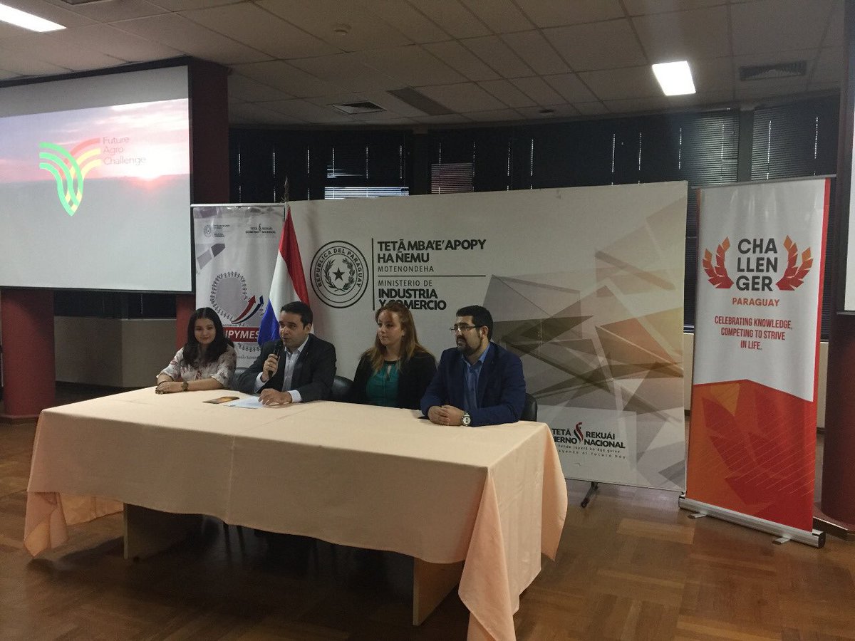 MipymesMIC_PY's tweet photo. ¡Está oficialmente abierta la convocatoria al Future Agro Challenge!

Este Viceministerio se suma a @Challenger_Py y @arp_py Joven p/ buscar soluciones innovadoras que representen a #Paraguay 🇵🇾

Hay tiempo hasta el 11 de Octubre. 

#FACpy #WTFAC  https://t.co/zJ21Wp7F9a https://t.co/l3LgN3sWZu