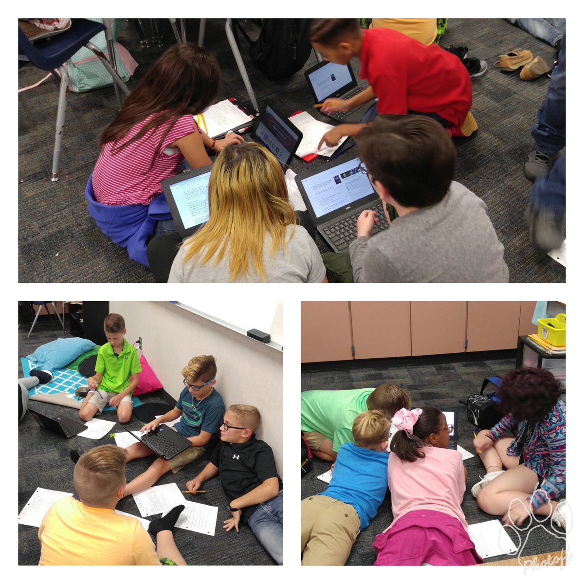 techedchic's tweet photo. Group research on Explorers before breaking into stations in class with @IrisLBennett! Final product will be made using @AdobeSpark! Can't wait to see the creativity of these 5th grade Ss! #GetYourFeetWet #BlendedLearning #BISDpride https://t.co/9tWNfvZ5mQ