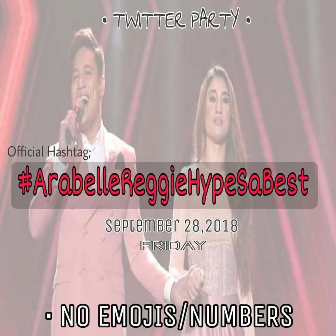 TeamAvengersRT's tweet photo. Our Official Hashtag for today: 

#ArabelleReggieHypeSaBest
#ShowtimeHypebestGrandfinals

*tweet/retweet as many as you can
*no numbers/emojis

@ReggieATortugo @imaramdelacruz https://t.co/D3Mju8BO0C