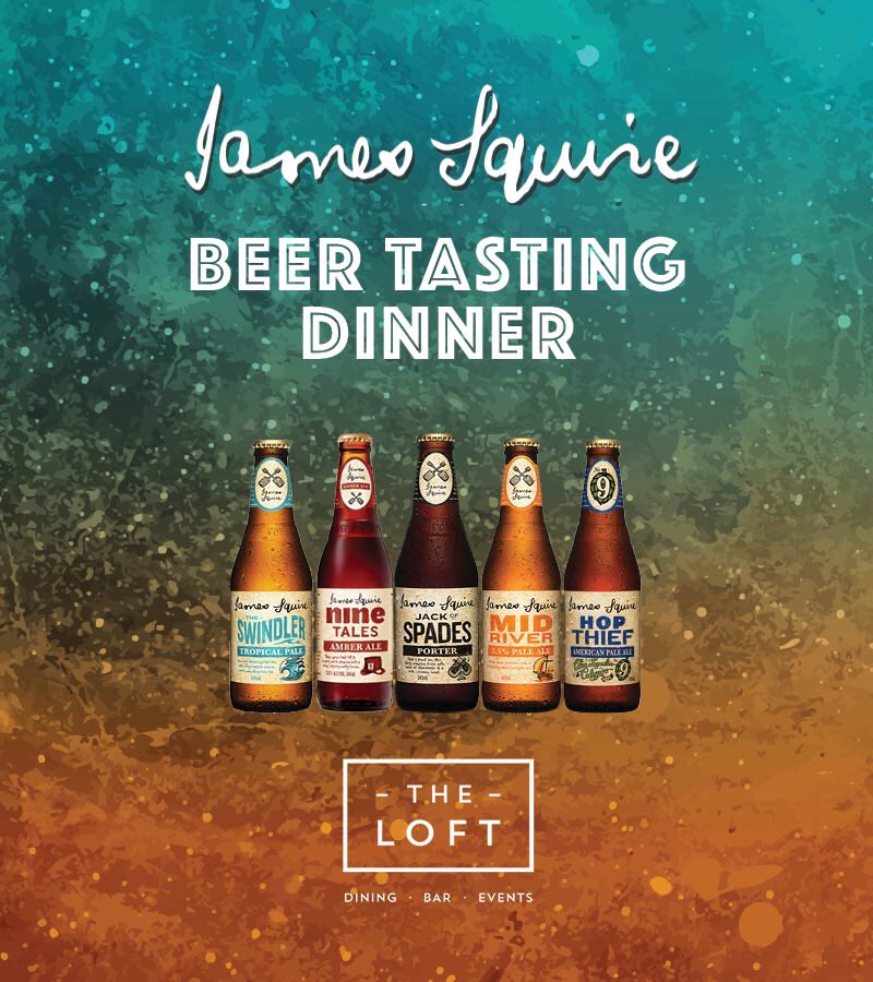 Tradiesclub's tweet photo. 5 James Squire beers, 4 delicious and perfectly matched courses, 1 Haydon Morgan - Head Brewer at the James Squire Malt Brewery! Book your tickets for our exclusive tasting dinner before they sell out! https://t.co/pPrO0o2wGJ https://t.co/28i2OTp7Wu