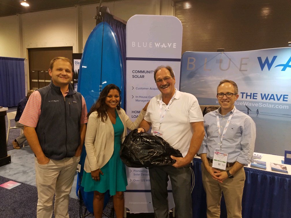 Congrats to Ronald Bennett from <a href="/GotSunGoSolar/">Got Sun Go Solar</a>! Winner of the BlueWave #SPIcon raffle and now the proud owner of this sweet <a href="/patagonia/">Patagonia</a> duffel bag.