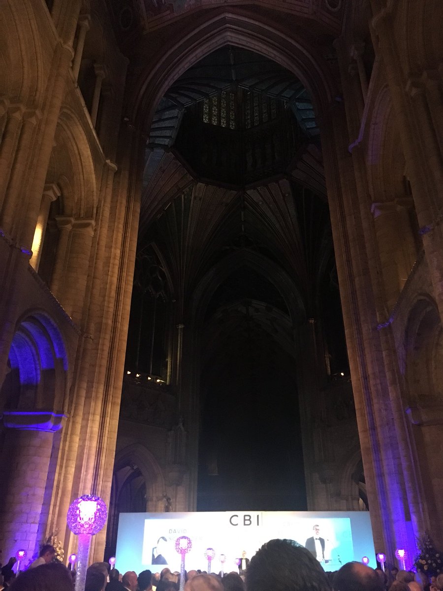 FayeHollandUK's tweet photo. Great evening at #CBIAD18 @Ely_Cathedral 
Strong address by @CBItweets President John Allan, expert hosting by @JaneGalvin01,  superb company on @giles_ellerton @bt_uk table, lots of new and old connections &amp; @davidschneider had me in hysterics https://t.co/eAmvCDYYdU