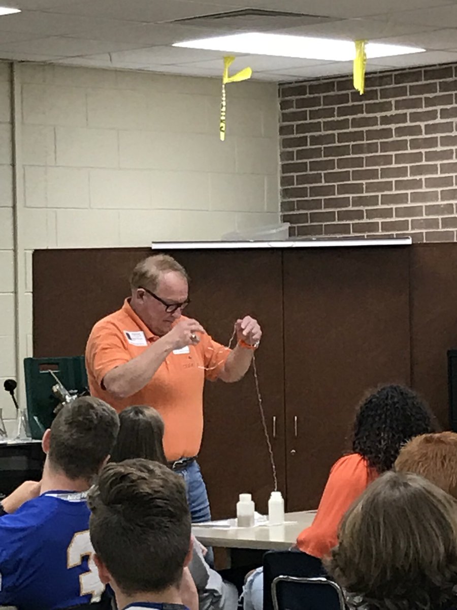 Hokiesambo's tweet image. Dr. Bowen from Clemson Engineering continues our theme this week in Chemistry of burning stuff and making things light up. #LexGoCats