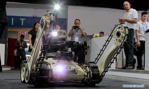 globaltimesnews's tweet photo. The #ADAS2018 exhibition and conference was held in Pasay City, the Philippines, on Sept 26.  The 2018 ADAS features conferences and exhibitions on the technologies on defense, homeland security and disaster relief. https://t.co/w9QvFgkhnj https://t.co/rattS4CXHq