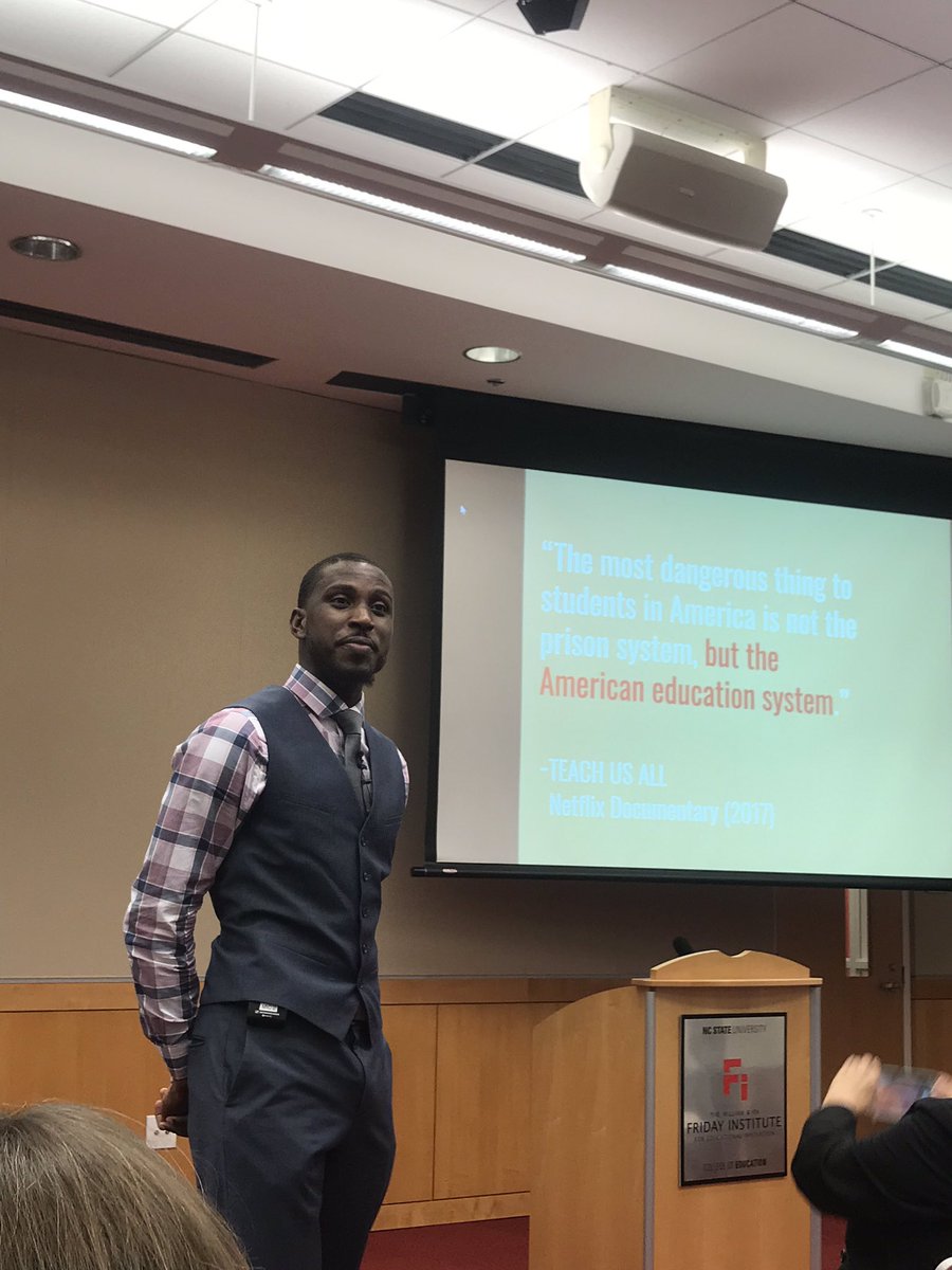 miss37wolf's tweet photo. Getting inspired by @MichaelBonner_ @FridayInstitute. What a true gift he is to education. #GetUpOrGiveUp #KeepTheKidsFirst https://t.co/tVsYq3OlH4