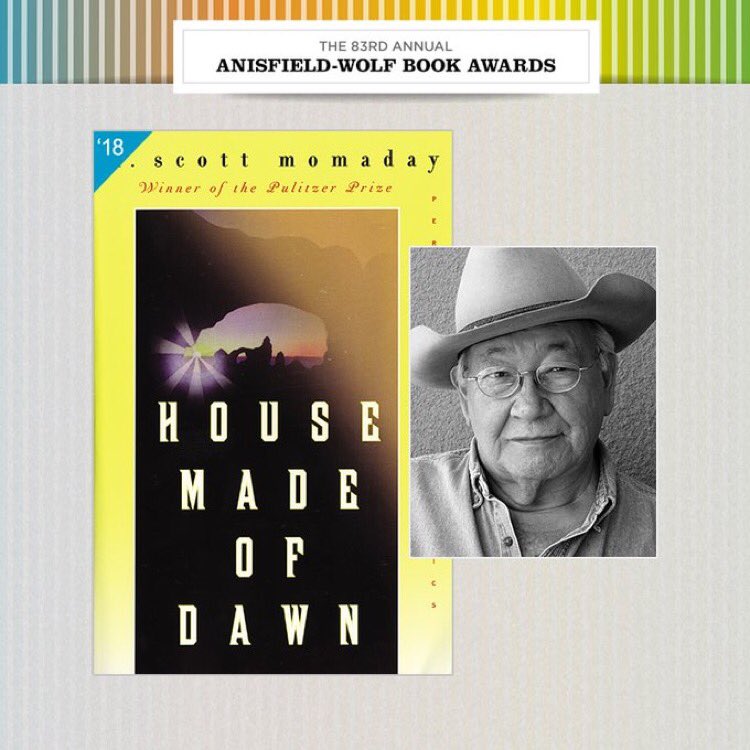 AnisfieldWolf's tweet photo. N. Scott Momaday, dubbed the “dean of Native American letters” by @HenryLouisGates, is the recipient of our 2018 lifetime achievement prize. Watch his acceptance speech live: https://t.co/AA1eyVFbth #AWBA2018 https://t.co/DycFk6Yz1Y