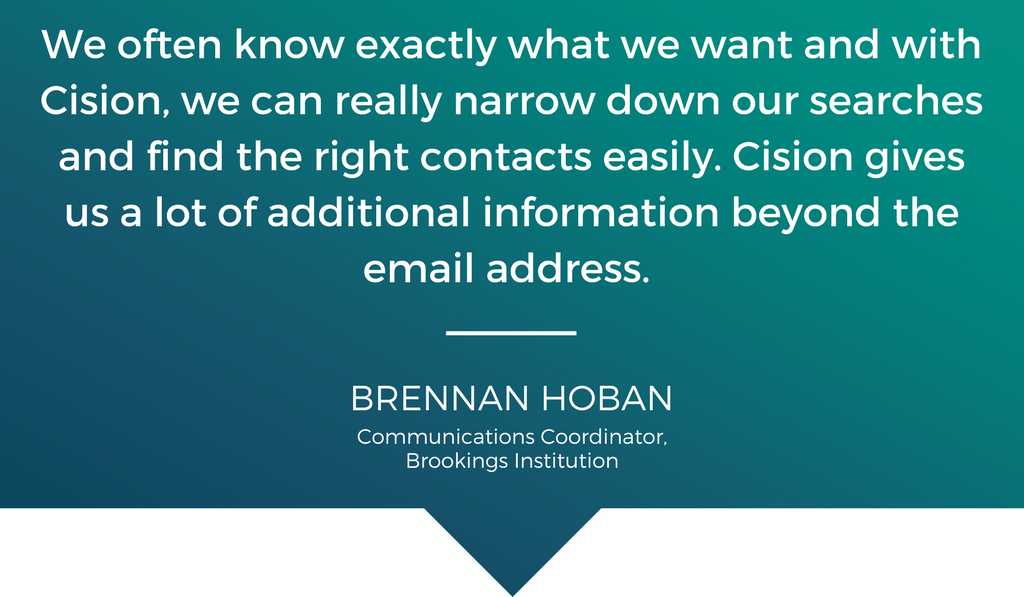 Cision's tweet photo. .@BrookingsInst delivers more cohesive and coordinated campaigns with Cision. https://t.co/bgXEbKzLvX #earnedmediamanagement #modcomm https://t.co/X5bVkTd5kY