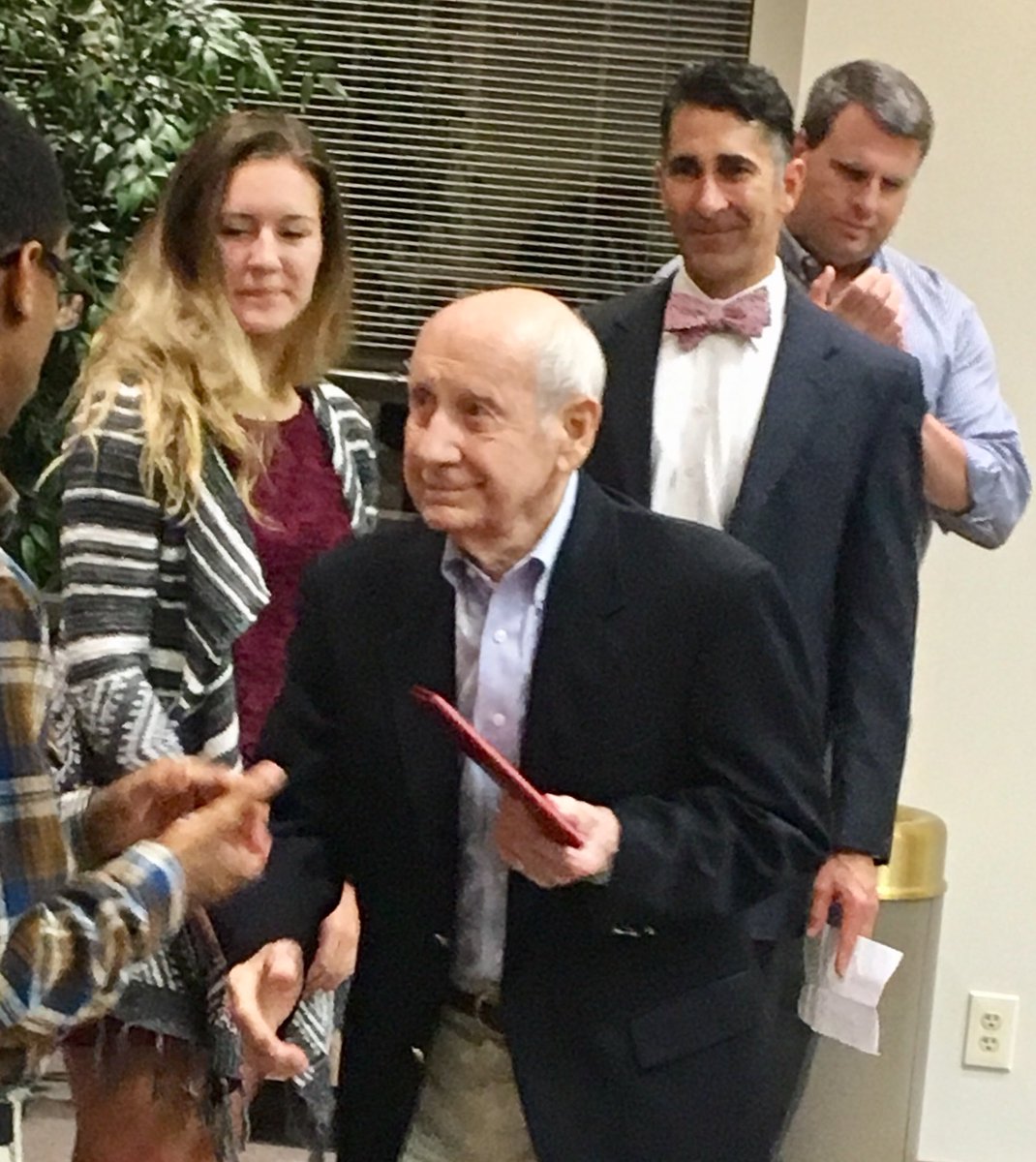 Congratulations to our newest high school graduate, Mr Vernon Clemmer! Mr Clemmer left our high school to serve in the Army in WWII before he could graduate with the class of 44. Tonight he was awarded his diploma by the School Board. Join me in thanking him for his service.