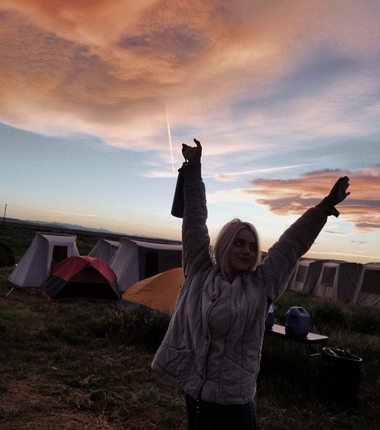 “Being under the sky, she found herself again..”