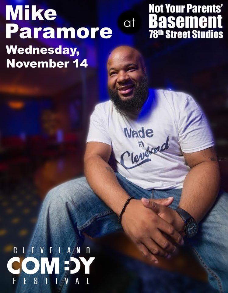 CLEcomedyfest's tweet photo. This guy won the whole darn thing a few years back while we still had,so of course we’re excited to announce that @mikeparamorejr will be helping to kick things off for the Festival!

Catch him headlining on our first night at #NotYourParentsBasement
#comedy #cleveland #thisiscle https://t.co/I9akEy4LIK