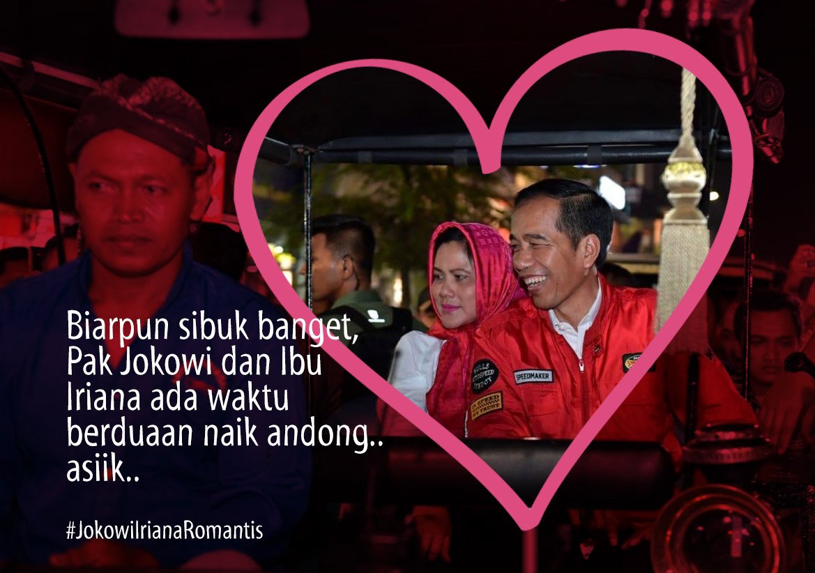 Baper banget gue liat kemesraan ini #JokowiIrianaRomantis