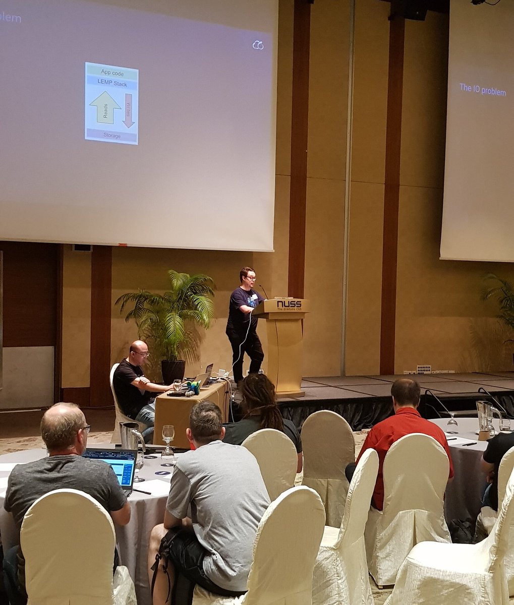 MikkoLmmz's tweet image. Doing a presentation without my propeller hat for once! #phpconfasia @UpCloud
