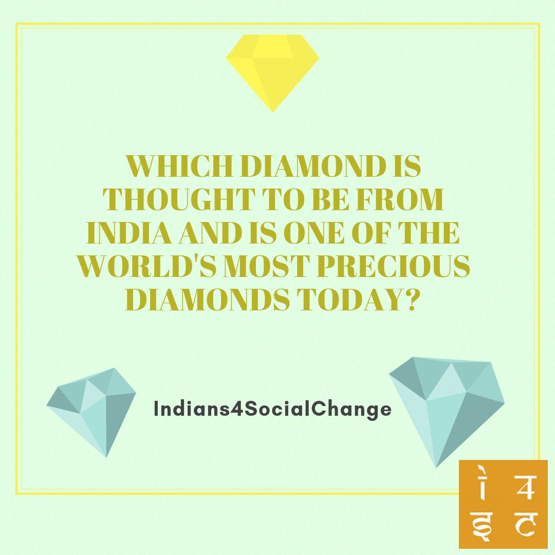 Indians4SC's tweet photo. #indians4socialchange #diamond #trivia https://t.co/wK8LUSuv21
