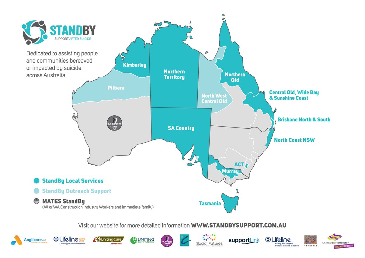 We are delighted with the federal government's announcement to continue funding of StandBy. As the largest funded contract of the National Suicide Prevention Leadership and Support Program (NSPLSP), we can continue providing vital support to Australians impacted by suicide.
