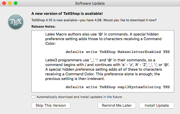 wtsnjp's tweet image. TeXShop に #expl3 シンタックスハイライトを有効にする隠し設定が……！
#TeXShop #expl3