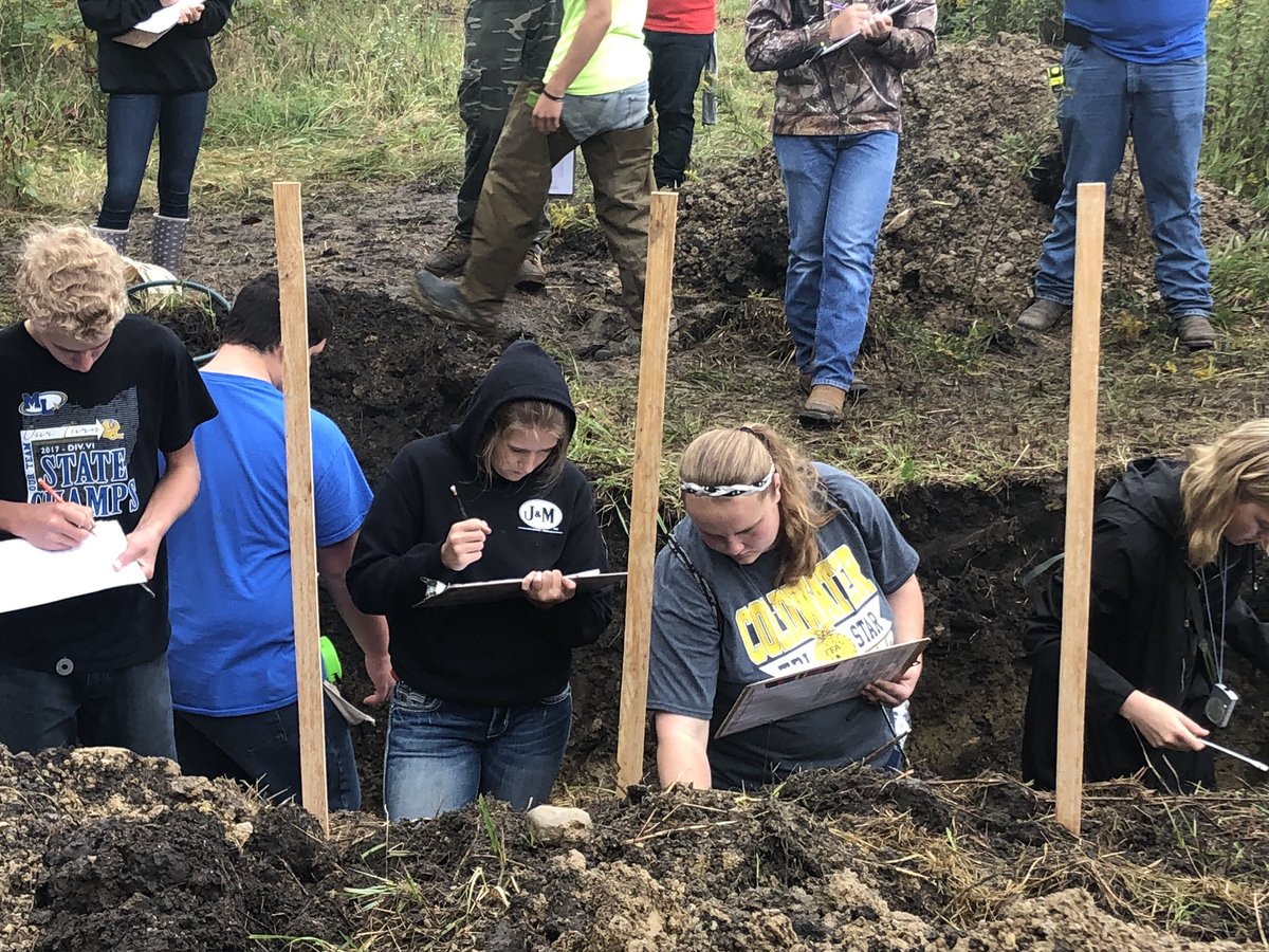 ColdwaterFFA's tweet photo. The Ag Soils Team competed on Wednesday at the District 5 Contest. Overall they placed 13th out of 37 teams. Nathan Schmitmeyer placed 34th, and Lauren Vagedes placed 36th  out of 218 individuals. Congrats  to all! https://t.co/c7599FY90P