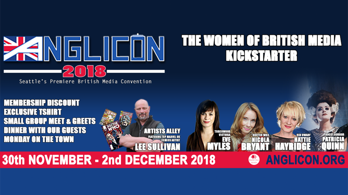 Anglicon's tweet image. We're halfway to our goal thanks to our fab fellow #Anglophiles! Please help us reach our goal! Share this with peeps you know that love all things British media or Doctor Who! Check out exclusive goodies available ONLY on Kickstarter! buff.ly/2xO06BW #Anglicon #DoctorWho