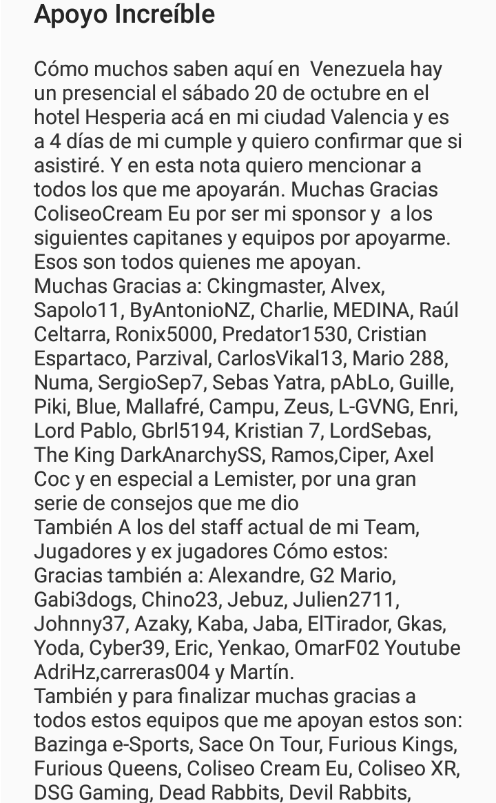 Confirmo asistencia al presencial aquí el 20 de octubre. Gracias a los siguientes colegas y equipos por apoyo. En este hilo que haré los mencionaré: Y esta es la parte 1