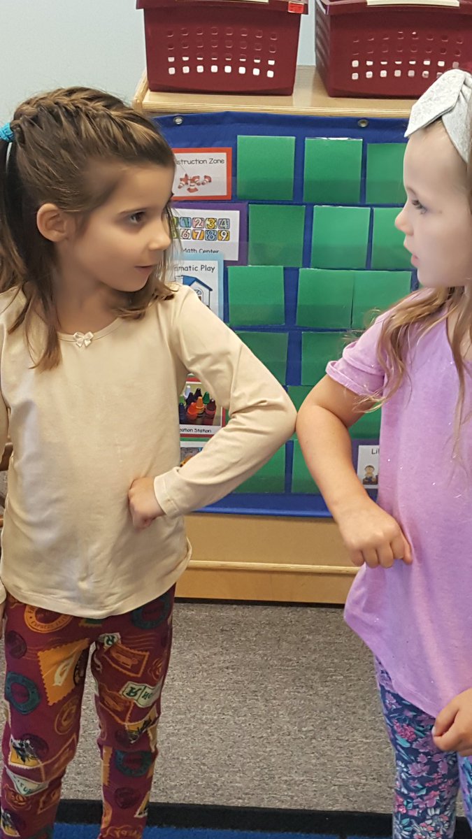 kdgPendergast's tweet photo. Starting our day with an "elbow bump" hello! #PESseptember18 #KindnessMatters https://t.co/rA2qsSEFbK