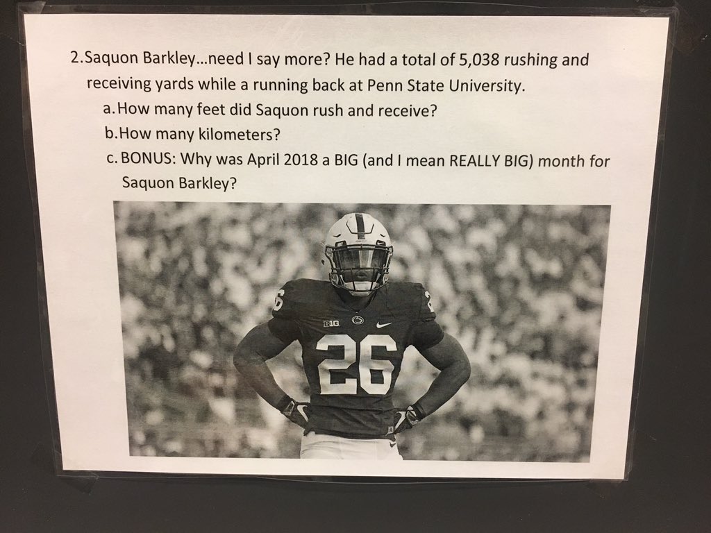 BeckerAngelaM's tweet photo. I spent ALL week trying 2 find a way to teach my students conversions without worksheet-ing them to death. FINALLY I came up with this great idea to make my Friday as well as theirs a great experience. WE ARE! #PennStateProud I'll be dressed blue/white and have some pom poms too! https://t.co/YVaw3h4Zcx