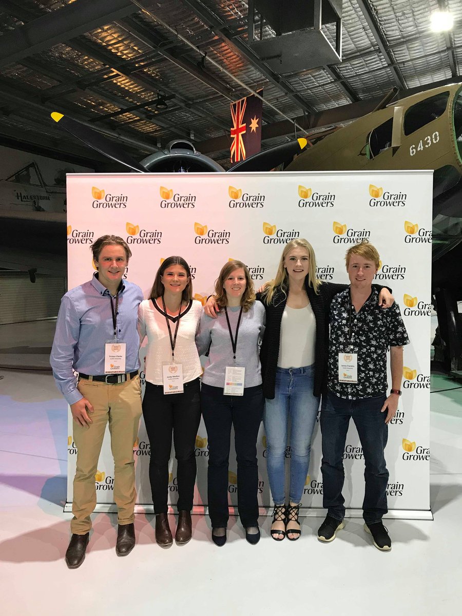 JamesFranklin60's tweet photo. What a whirlwind of a week it has been! Cheers to @GrainGrowersLtd for running #cropscomp18. Massive shout out to @theCCDM for allowing us to test our Ag knowledge & skills against the best in the US & Australia @MichaelaHendry @TristanClarke20 @JordanneMedlen @GraceLamont3 https://t.co/Vbz3GzHjBv